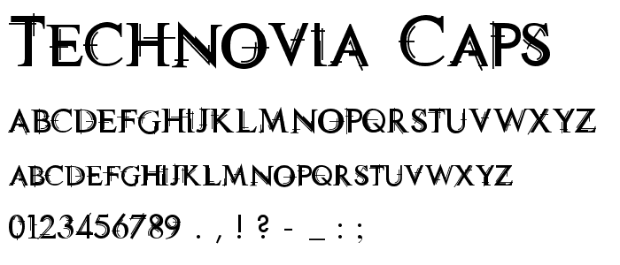 Technovia Caps font